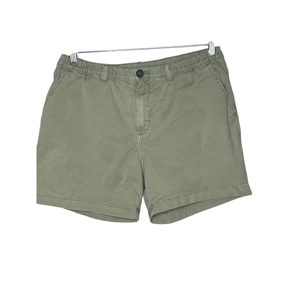 Chubbies Mens XL Sage Green Stretch Twill Elastic Waist Chino Shorts Olive